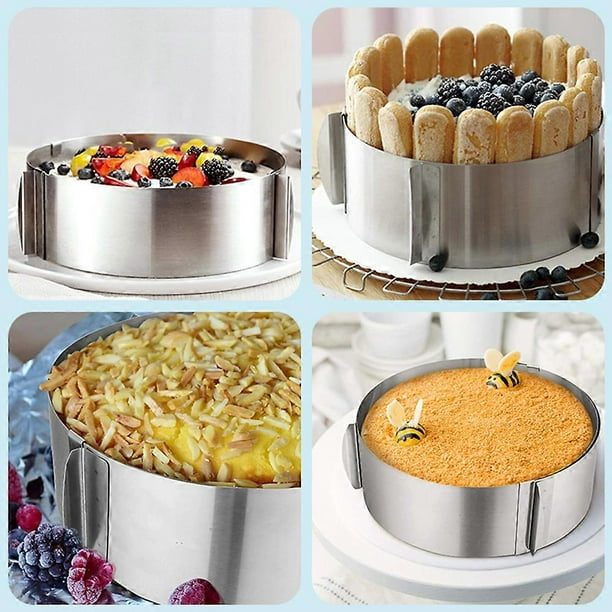 Stainless Steel Mousse Cake Rings Mold Easy Cleaning Tiramisu Making Mold for Baking Lovers