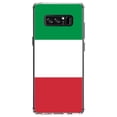 thumbnail image 1 of DistinctInk Clear Shockproof Hybrid Case for Samsung Galaxy Note 8 - TPU Bumper, Acrylic Back, Tempered Glass Screen Protector - Italy Flag Red White Green - Italy, 1 of 5
