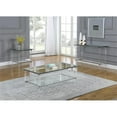 thumbnail image 3 of Rectangular 48" x 17" Clear Glass Console Table with Clear Acrylic Legs, 3 of 3