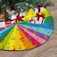 thumbnail image 3 of FMSHPON Music NotesColorful Xmas Christmas Tree Skirt Stand Mat for Holiday Party Decoration Indoor Outdoor 48 inches, 3 of 3