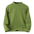 thumbnail image 6 of YDFCWXW Girls' Long Sleeve Turtleneck T-Shirt Kids Basic High Neck Casual Trendy Soft Base Layer Tee Tops (Green, 9-10 Years), 6 of 6