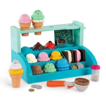 Battat Sweet Sprinkles Ice Cream Plastic Set with 40  Multicolor Pieces, Toddler and Preschool Play Food Toys