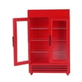 thumbnail image 1 of Wood Dollhouse Fridge, Dollhouse Refrigerator Exquisite Workmanship Double Door Simulation Safe Keeps Attention Easy To Store Portable  For 1:12 Dollhouse, 1 of 8