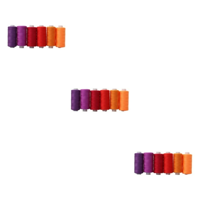 Guardoinrt 1/2/3 Hand Stitching Thread Set - Durable Prewound Bobbin Threads For Sewing Red 6-color line 3PCS