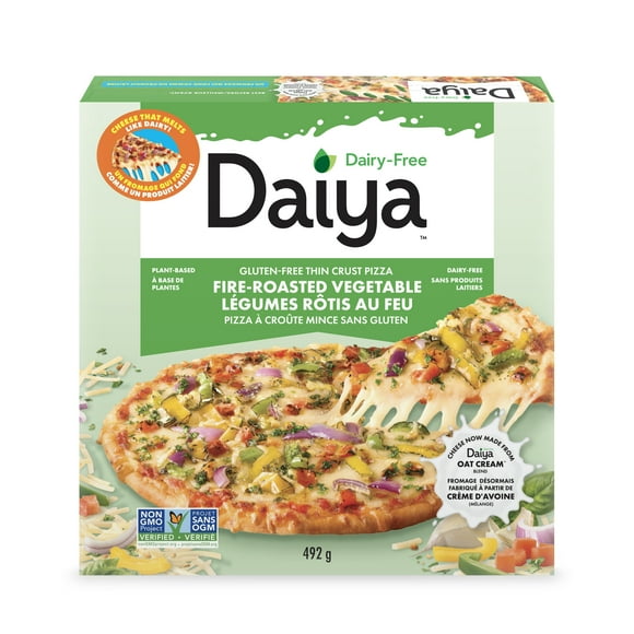Daiya Dairy Free Gluten Free Fire-Roasted Vegetable Pizza, Vegan (Frozen), 492g