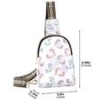 thumbnail image 2 of ALAZA Unicorn in Rainbow Sling Bag for Women Men Waterproof Crossbody Chest Bags, 2 of 7