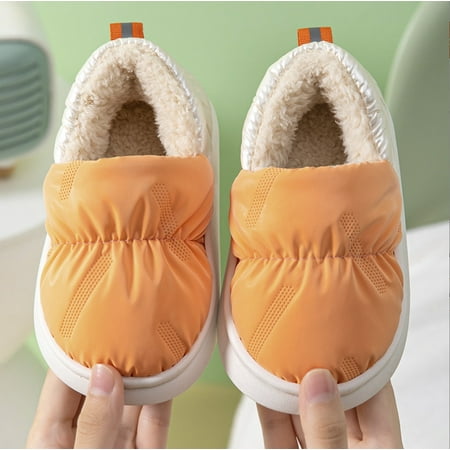 Down Slippers For UnisexWomen Winter Slippers Non-Slip Bathroom Pillow Slippers for Men Furry Warm Slipper House Waterproof Plush Flip Flop Bag Heel Casual Cotton Shoes Loafers