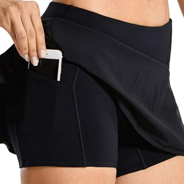 ITFABS Shorts pour Femmes, Jupe Plissée Sport Taille Mi-Haute Vêtements pour Femmes