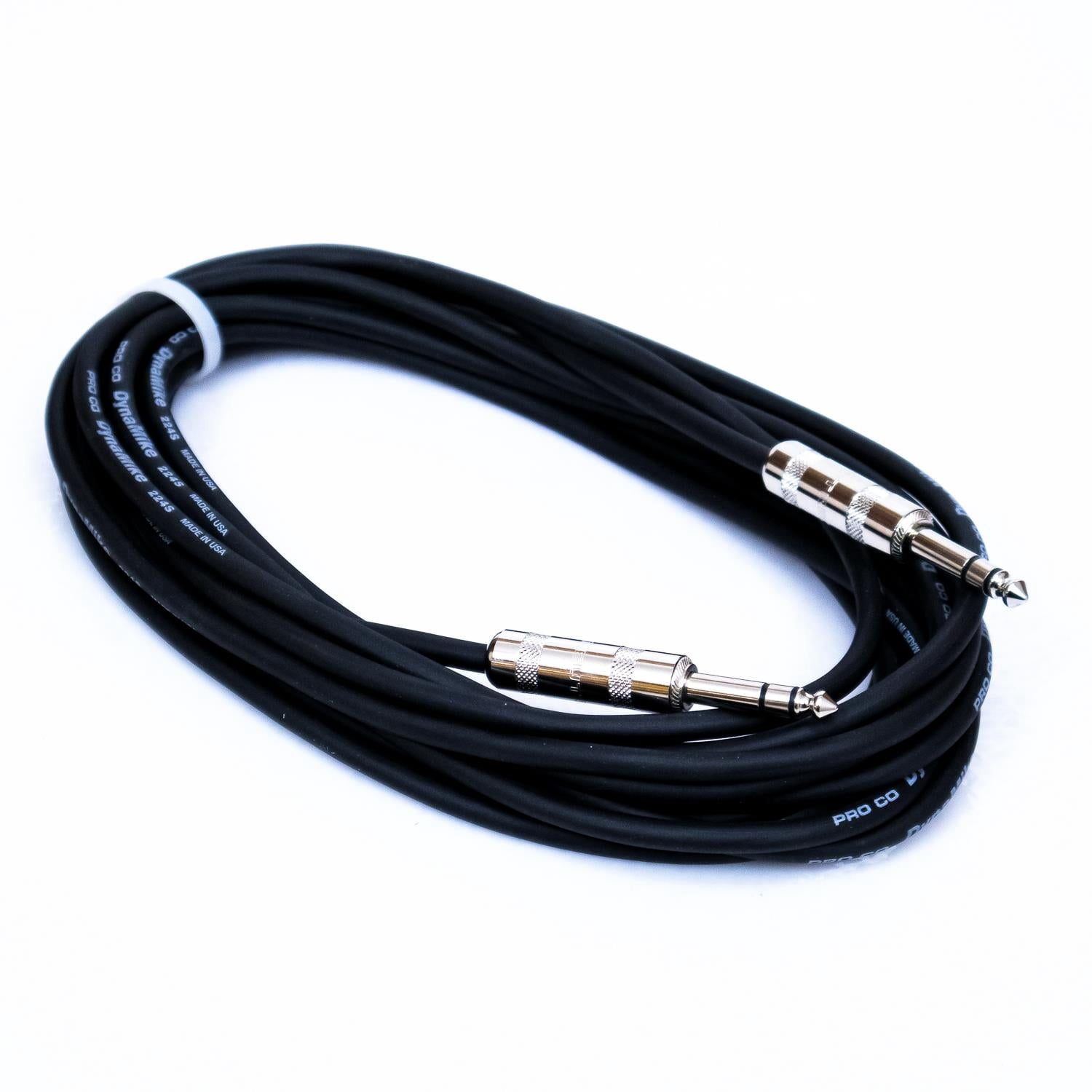 Pro Co Excellines BP-20 1/4" TRS to 1/4" TRS Balanced Patch Cable, 20-Foot