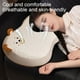 thumbnail image 5 of Almohada de vientre de seda de hielo marrón para oficina, viajes y sofá ergonómica transpirable lavable con funda, almohada de escritorio portátil, almohada de memoria de algodón, almohada pequeña par, 5 of 6