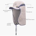 thumbnail image 2 of AONIJIE Dual Purpose Removable Foldable Sun Cap with Neck Flap, Sun Protection Breathable Mesh Shawl Cap(A#Blue), 2 of 6