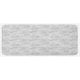 thumbnail image 1 of Grey Kitchen Mat, Art Inspired Oriental Turkish Lace Pattern with Traditional Impression Image, Plush Decorative Kitchen Mat with Non Slip Backing, 47" X 19", White, by Ambesonne, 1 of 1