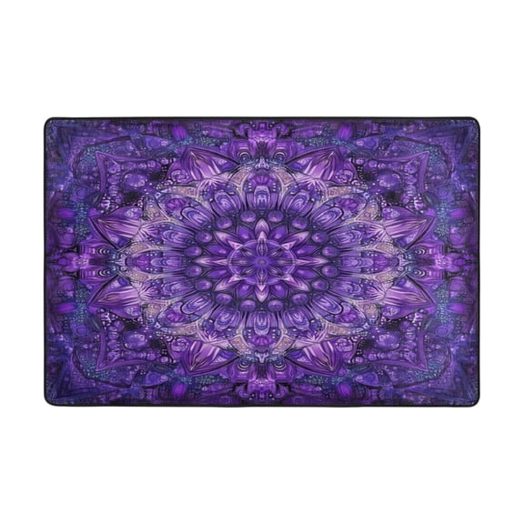 Area Rugs 36"x24" Indoor Non-Slip Wear Resistant Floor Mats Soft Large Carpets for Living Room Bedroom Home Decor Washable Rug Purple Color Scheme