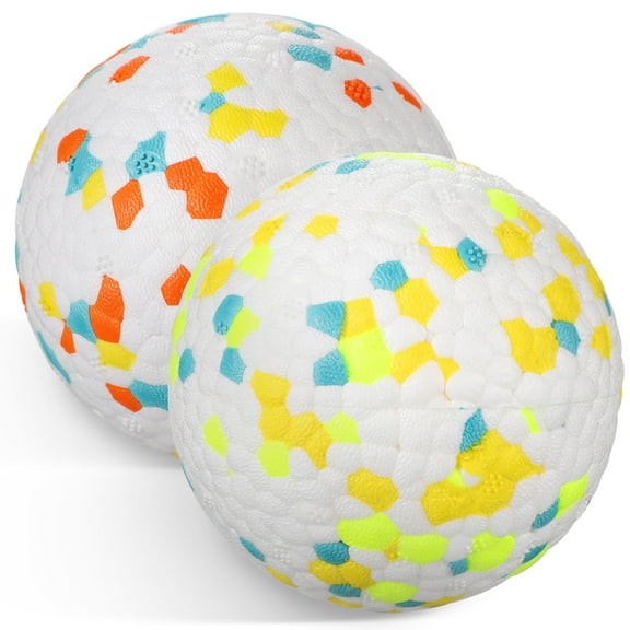 HOKARUA 2Pcs Dog Ball Toys for Aggressive Chewers Bouncy Dog Balls Dog Chew Balls Durable Dog Toys