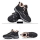 thumbnail image 3 of Botas de nieve Zapatos de senderismo Botines de tobillo para hombre con cordones de invierno para viajes al aire libre (39) Negro Likrtyny Tenis De Mujer Tenis De Hombre, 3 of 9