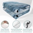 thumbnail image 4 of Twin XL Quilt Set 68''x98'', Blue Marble Lightweight Summer Bedspread Coverlet Set with 2 Pillow Shams, Abstract Ink Painting Art Modern Breathable All Season Quilt Bedding for Dorm/Guest Room, 4 of 9