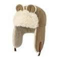 thumbnail image 1 of GUOOL Animal Ears Trapper Hat Lightweight Cute Comfortable Warm Ear Protection Hat for Khaki, 1 of 9
