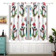 thumbnail image 2 of Christmas Penguins Leaves Curtains Grommet Black Out 54 Inch Length Curtain Drapes for Bedroom Living Room 2 panels set, 2 of 5