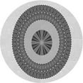 thumbnail image 1 of Ahgly Tapis Rond d'Intérieur à Motifs Gris Fumé, 3 Pieds Rond, 1 of 6