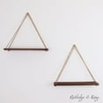 thumbnail image 4 of Rutledge & King Rope Hanging Wooden Wall Shelves - Dark Brown, Single, 4 of 4