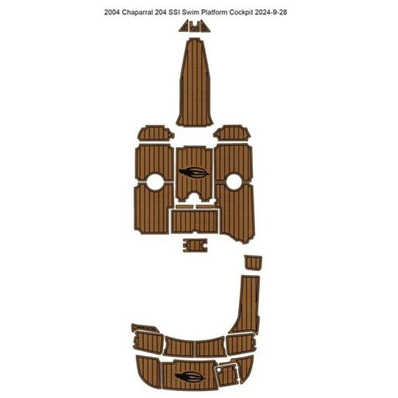 2004 Chaparral 204 SSI Swim Platform Cockpit Pad Boat EVA Faux Teak Floor Mat