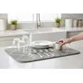 thumbnail image 2 of Serafina Home Concepts Super Absorbent Microfiber Dish Drying Mat, 15" x 20" Light Grey, 2 of 7