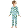 thumbnail image 3 of joogoo Frog Cartoon Umbrellas Pajamas Set Long Sleeve Soft Cotton Sleepwear 2 Piece 24M, 3 of 7