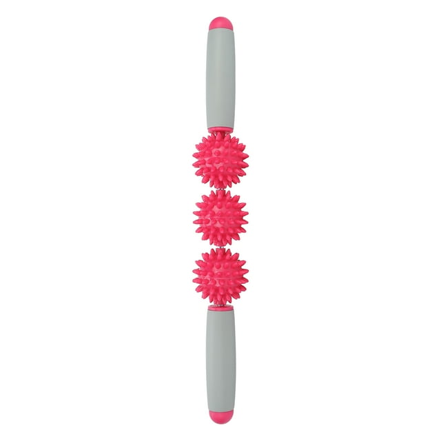 Yoga Stick, Not Easy To Deform Muscle Massage Roller Multi-part Massage for Office for Studio for Home for People Who Often Work in Front Of the Computer Rose Red