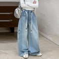 thumbnail image 5 of KVPLBQFD Curvy Jeans Petite Wide Leg Jeans Straight Leg Pants Cool Pants Toddler Clothes Girl 4t Clothes for Girls Cute Clothes Teen Girls, 5 of 9