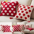 thumbnail image 5 of ZPAQI Heart Tufted Tassel Pillowcase Cotton Embroidery Pillow Cushion Cover for Valentine's Day Wedding Festival Home Sofa, 5 of 19