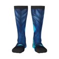 thumbnail image 2 of Lsque Futuristic Blue Light Wolf Printed Crew Socks Men's Women's LightWeight Thin Casual Calf Socks ,Knee High Socks,Cotton Socks, 2 of 9