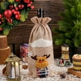 thumbnail image 7 of Wzzjkit Christmas Wine Bag - Fabric Wine Gift Bag with Drawstring - Bottle Bag Reusable Christmas Bottle Bag - Wine Bags Holiday Party Decoration, 7 of 7