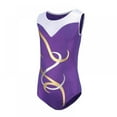 thumbnail image 2 of Girls Leotards Gymnastic Dance Onesies Ballet Tank Sleeveless Colorful Shiny Leotard, for 5-14 Years, 2 of 6