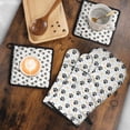 thumbnail image 5 of Black Dog Puppy Paw Kitchen Oven Mitt and Pot Holder Sets 4 Pcs for Baking, Cooking and Grilling, Heat Resistant Up To 392 °F, 5 of 7
