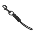thumbnail image 2 of Cordón de buceo tejido a mano, correa antipérdida, cuerda de seguridad subacuática con clip de acero inoxidable, color negro, 2 of 12