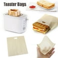 thumbnail image 6 of Iuhan 3Pcs Toaster Bags Reusable, Non-Stick Heat Resistant PTFE Coated Bread Bags For Grilled Cheese Sandwich, Panini, Bagel, Pastry, Perfect For Toaster Oven And Microwave Kitchen Use, 6 of 9