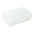 thumbnail image 2 of Double Layer Pencil Box, Large Capacity Plastic Hard Crayon Box, Durable Plastic Clear Marker Organizer with Snap Lid, Stackable Storage Boxes (White, 8''X5''X2''), 2 of 7