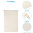 thumbnail image 3 of Uxcell 17" Length Enamel Pin Display Banner Blank Canvas Pin Banner Beige, 3 of 5