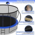 thumbnail image 5 of KOFUN Trampoline, 14FT Trampoline for Kids and Adult, Trampoline with Safety Enclosure Net, Light, Ladder, Basketball Hoop, Outdoor Trampoline, 1400LBS Weight Capacity, No Gap Design, 5 of 8