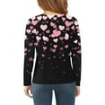 thumbnail image 4 of Valentines Day Shirts Girls Iyufng Long Sleeve Prints Cute Round Neck Tops Casual Blouses Graphic Tees, 4 of 5