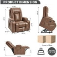 thumbnail image 3 of Power Lift Recliner Chair with Heat and Massage, Lift Chairs for Standing Assistance, 2 Cup Holders, 4 Pockets, USB Charge Port, Breathable Leather, 3 of 6