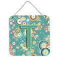 thumbnail image 5 of Carolines Treasures CJ2015-ODS66 Letter O Circle Circle Teal Initial Alphabet Wall or Door Hanging Prints 6HX6W, 5 of 7