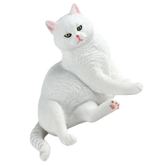 Cat Figure Cat Treats Cat Decor Garden Cat Statue Child 8.00X7.00X6.50CM White