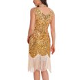 thumbnail image 3 of YTCAMLO 1920s Flapper Dresses for Women Vintage V Neck Midi Dress with Flowy Tassel Slim Cocktail Sleeveless Sequin Dress for Party, 3 of 9