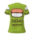 thumbnail image 5 of Wukai Fresh Sushi Casual V-Neck Graphic Tees for Women: Lightweight and Breathable Summer Tops with Stylish Design-XX-Large, 5 of 8