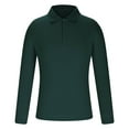 thumbnail image 5 of QATAINLAV Men's Muscle Polos Shirts Solid Casual Ribbed Knit Long Sleeve T-Shirts Slim Fit Button Lapel Golf Shirt Outdoor Sport Tops Green XXL Lighten Sales of The Day, 5 of 6