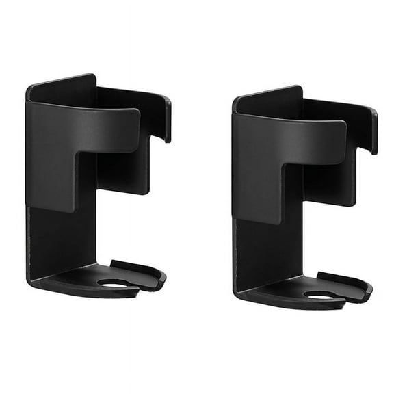 2Pcs Electric Toothbrush Holder, Adhesive Metal Black Wall Mount Storage Organizer for Bathroom Washroom