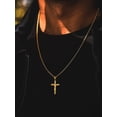 thumbnail image 3 of FaithHeart Cross Pendant Crucifix Necklace Mens Gold Plated Religious Catholic Christian Neck Chains Mothers Day Jewelry Gift for Women Mom, 3 of 9