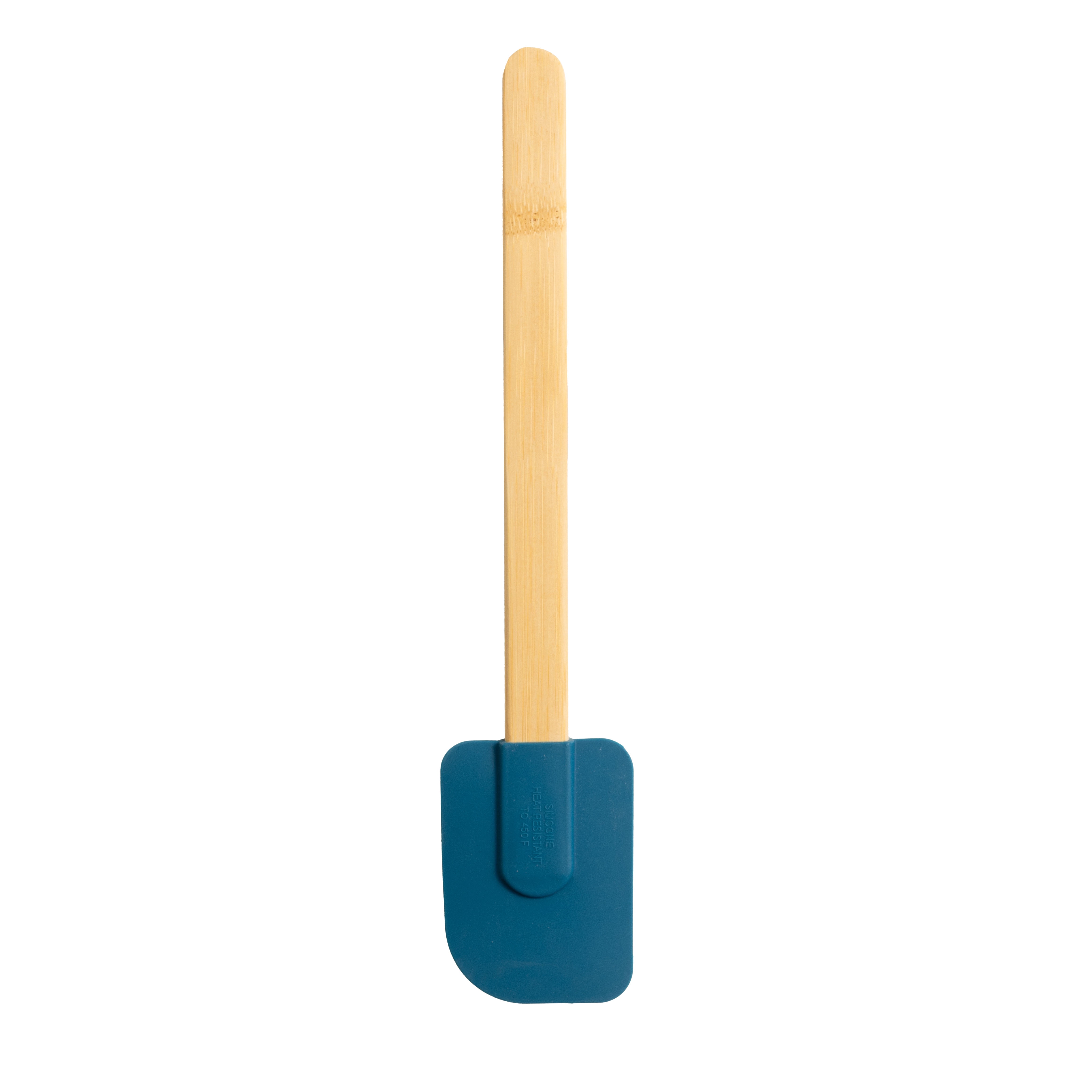 Mainstays Colorful Silicone Spatulas Set 4 with Bamboo Handles, Blue