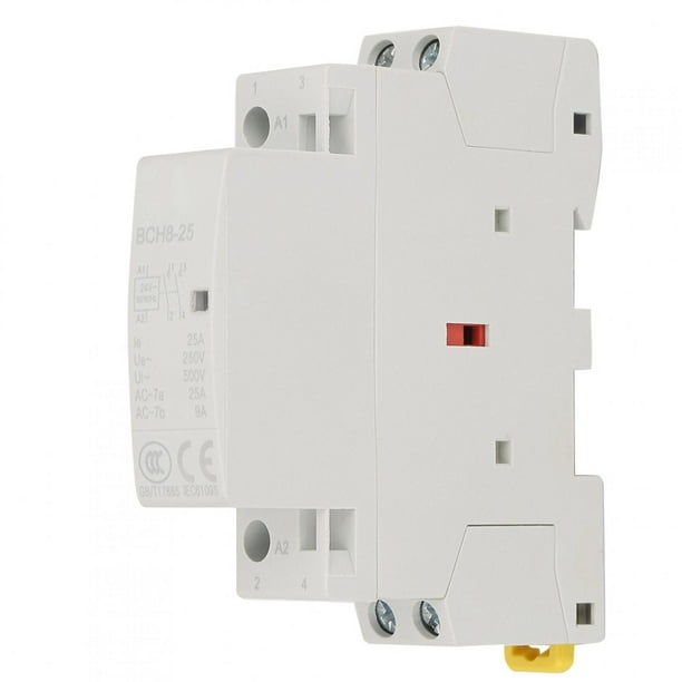 Contactor, 2P 25A 24V 1NO Contactor CA Contactor P Compacto y liviano